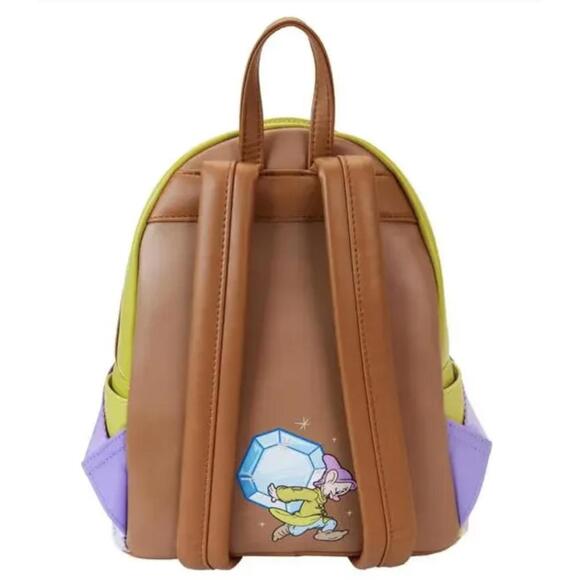 Loungefly Disney Snow White Diamond Dopey Cosplay Mini Backpack NWT - Picture 4 of 7
